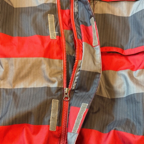 Burton Poacher Gray Multi Stripe Snowboard Jacket Size Medium - Picture 10 of 15